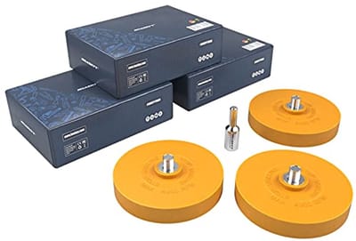 Set van 3 folie-erzers met adapter voor professionele verwijdering van folie en lijmresten