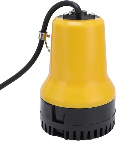 Gelijkstroompomp Hoog Debiet - Waterpomp Dompelpomp - Zwembad Tuin Leegpompen - Volledig Koperen Motor - 1110 GPH - Zwart