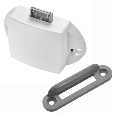 SOTECH Push-Lock opbouwslot 77 x 44,5 x 21 mm wit, meubelslot kastslot voor boot & caravan