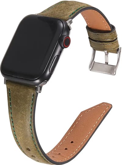 Fungus - Smartwatch bandje - Geschikt voor Apple Watch 38 / 40 / 41 mm - Series 1 2 3 4 5 6 7 8 9 SE iWatch - PU leer - Vlak - Groen