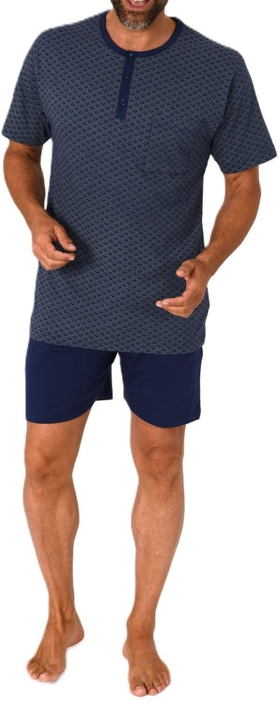 Normann heren pyjama met korte mouwen van 100% katoen – ook in grote maten