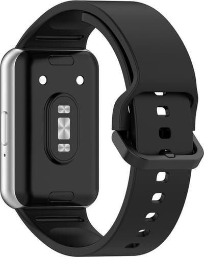 Siliconen bandje - geschikt voor Samsung Galaxy Fit 3 - zwart