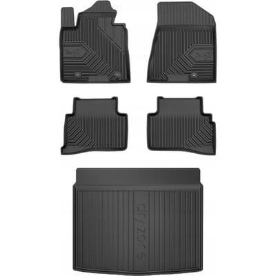Frogum Line 77 - Automattenset + Kofferbakmat - Perfecte pasvorm - Geurloos TPE - Hoge beschermrand – Kia Sportage IV