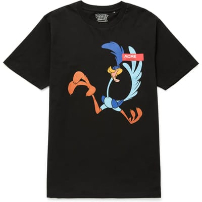 Looney Tunes ACME Road Runner Vreugde t-shirt - Zwart - L