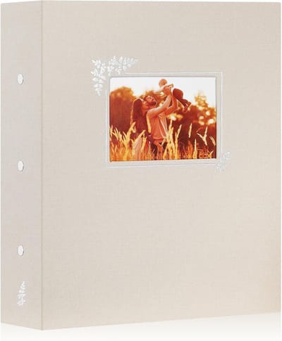 Fotoalbum Linnen - Herinneringen Opslaan - Foto's Bewaren - Hoge Capaciteit 600 - 11.5 x 15 cm - Beige