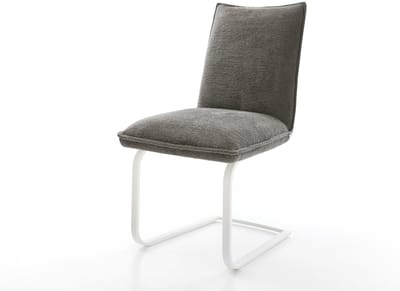 Sledestoel Lelio-Flex sledemodel vlak wit bouclé zacht mud pocketveer kern