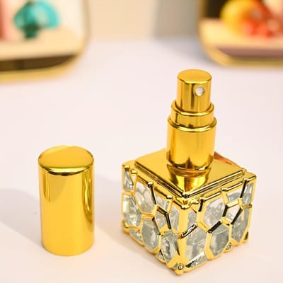 1 flacon de parfum carré en verre élégant portable de voyage distributeur d'échantillons pour cosmétiques et parfums