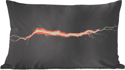 Sierkussens - Kussentjes Woonkamer - 60x40 cm - Oranje - Bliksemflits - Licht