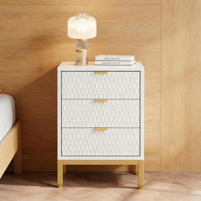 Clruro Nachtkastje - Met 3 Laden - Moderne Bijzettafel - Luxe Opbergkast