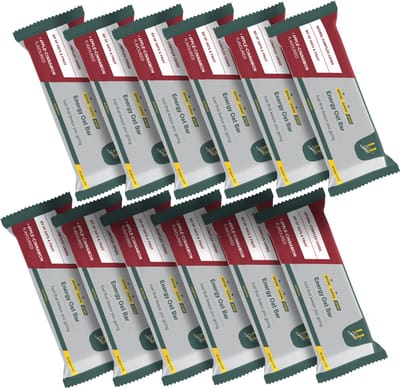U-Sport Energy Oat Bar - Appel-Kaneel - 12 stuks - Glutenvrije Energiereep - Langdurige Energie & Magnesium - NZVT