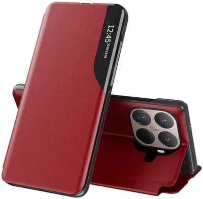 Hoesje geschikt voor Xiaomi 15T Pro - Techsuit eFold Book Case - Rood