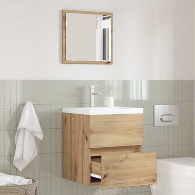 vidaXL - Badkamerkast - Artisan - Eiken - 41 - x - 38,5 - x - 45 - cm - Bewerkt - hout