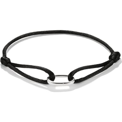 Thomas Sabo - C1210-001-11-l24v - Armband - Dames - 925 Zilver en polyester - 14-24cm - Bedel Club Connect
