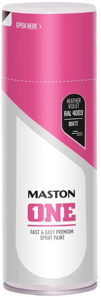 Maston ONE - Spuitverf - mat - Heidepaars (RAL 4003) - 400 ml - spuitbus verf