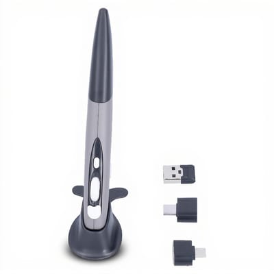 Penmuis - Draadloze optische zakmuis, ergonomische 2.4G USB draadloze optische penmuis met 3 instelbare DPI.