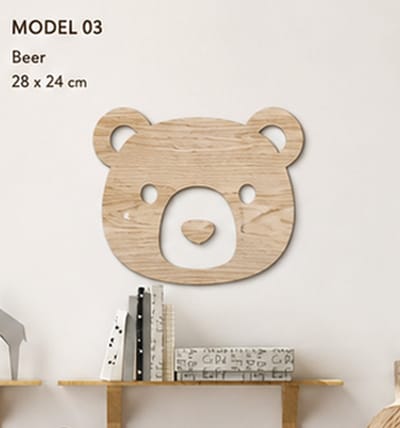 Houten Hert Wanddecoratie Kinderkamer | Minimalistische Dierenkop | Scandinavische Muurdecoratie van Berkenmultiplex | Babykamer Decoratie | Bosdieren Thema | Natuurlijk Hout | Exclusief Ophangsysteem