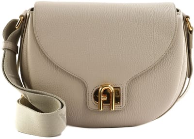 FURLA Leren Schoudertas Lotus Crossbody Bag Vaniglia + Toni Vaniglia Lichtgrijs
