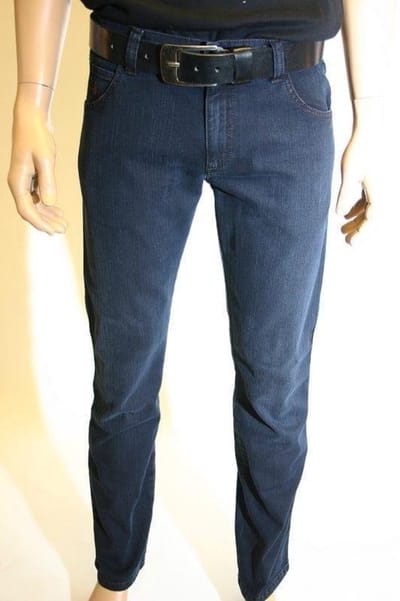 Alberto - Heren Jeans - Heren - W34 X L30 - Blauw - Katoen - 8237-1393-Stone