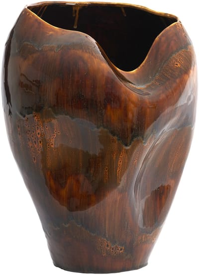 Light & Living AZURA vaas keramiek donkerbruin – Ø39x53 cm