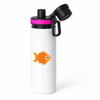 Hacebo® - Goudvissen waterfles met draaidop roze - Goudvis - Dieren liefhebbers - Vissen - aquarium - huisdieren - water fles - 850ML