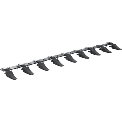 Barre à dents de godet, 72'', Barre à 9 dents pour godet de tracteur robuste pour chargeur, tracteur, skid steer, Capacité de charge de 4560 lbs, Conception à boulonner, pour