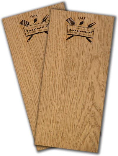 Rookplank Eiken | 2 stuks | BBQ | Rookhout |