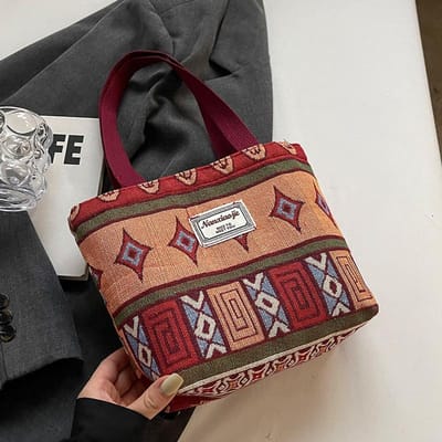 Canvas emmertas met grote capaciteit voor dames Retro veelzijdige schoudertas/crossbodytas voor dames Commuter-mommybag voor dames brown
