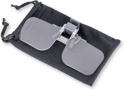 Clip-on Loep 2x Vergroting (+4.00 dioptrieën) Handsfree, Grijs