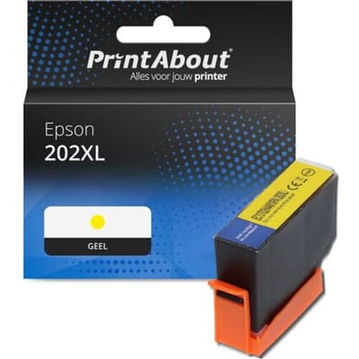 PrintAbout Inktcartridge 202XL (C13T02H44010) Geel Hoge capaciteit geschikt voor Epson
