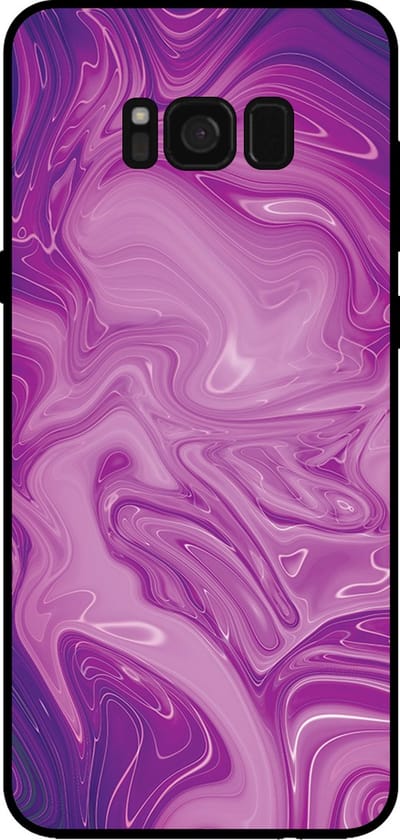 Smartphonica Telefoonhoesje voor Samsung Galaxy S8 met marmer opdruk - TPU backcover case marble design - Paars geschikt voor Samsung Galaxy S8