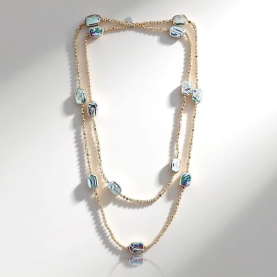 Cavill - Zilveren meerstrengs parelketting - 925 Sterling Zilver Rhodium - 13 Witte Zoetwaterkweekparels Fancy geslepen - Luxe elegante dames sieraden