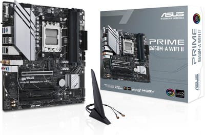 ASUS PRIME B650M-A WiFi II - Moederbord - Socket AM5 - Micro-ATX - AMD B650 chipset