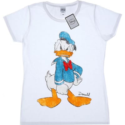 Disney Dames/Dames Donald Duck Boos Katoenen T-Shirt (Wit)