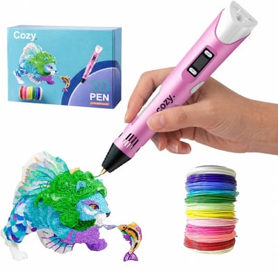 cozy.® 3D Pen Starterspakket Pro 2026 XXL Set – 3D Pen Starterskit voor Kinderen - Incl. 60M Filament & E-book met Tekenboek en Sjablonen - Extra Instructievideo’s & Inspiratie – Roze - Cadeautip - Speelgoed