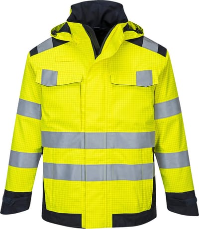 MV70 - Modaflame Rain multinormen Arc jack Geel/marine maat M