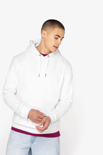 Native Spirit Ecologische uniseks sweater met capuchon NS401 - White - L