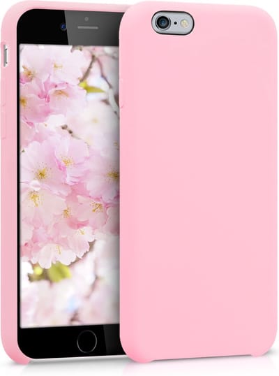 kwmobile telefoonhoesje geschikt voor Apple iPhone 6 / 6S - Hoesje met siliconen coating - Smartphone case in lichtroze