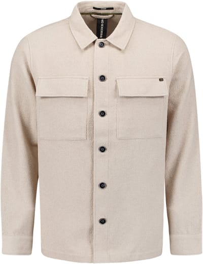 No Excess Overshirt Full Button Stretch Kit Maat: S | Casual Overhemden Outlet | Heren | Beige