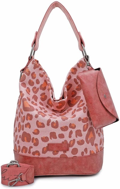 Fritzi aus Preußen Schoudertas Canvas Izzy07 Olga Hobo Bag Leo Brick Roze