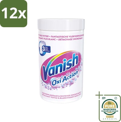 Vanish Oxi Action - Vlekkenverwijderaar Poeder - Zonder Bleek - Witte Was - 1.5 Kg - Voordeelverpakking - 12 stuks - Witte was - Wasmiddel