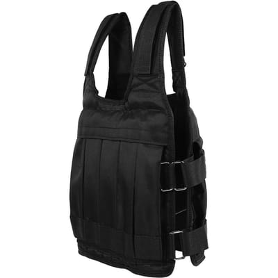 Gilet lesté Oxford Cloth Heavy Duty 50KG Veste d'entraînement de force pour Entraînement Fitness black
