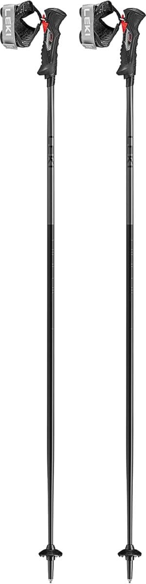 Aerodynamische Skistokken - Aluminium Stokken - Skiën Alpineskiën - Trigger 3D Systeem - Lengte 120 cm - Zwart