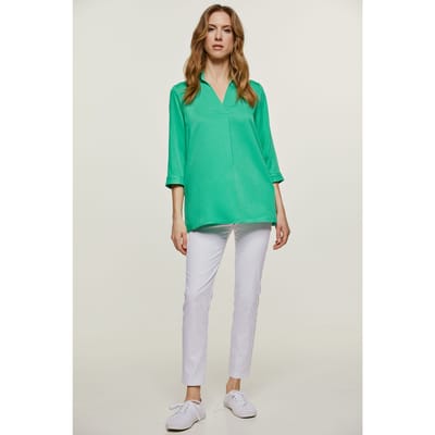 Groene V Hals Top