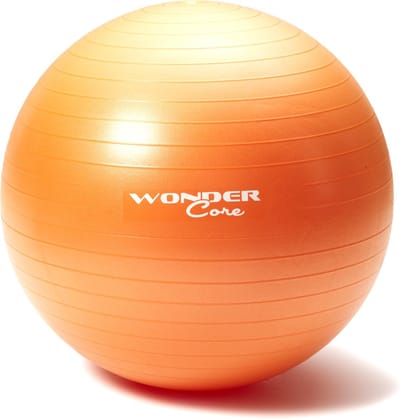 Wonder Core Gymbal Fitness Yoga Pilates Fitness Bal - Antiburst - 65 cm - Oranje -- Zitbal Zwangerschapsbal - Fitness accessoires