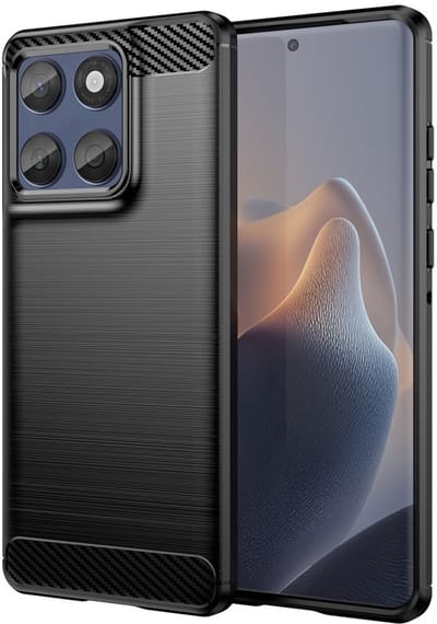 Coverup Hoesje - Geschikt voor Motorola Edge 60 / 60 Fusion Hoesje - Coverup Armor Brushed TPU Back Cover - Zwart