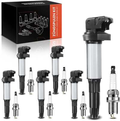 Frankberg 6x Ontstekingsspoel+6x Bougie voor BMW E81 E87 F
