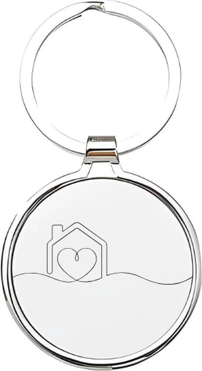 Akyol - home Sleutelhanger - Huis - huismussen - thuis - home sweet home - thuiskomen - home is where the heart is - gevoel van thuiskomen - quotes - quote - leuke quotes - sleutelhangers met een quote - 4 x 7,5 CM