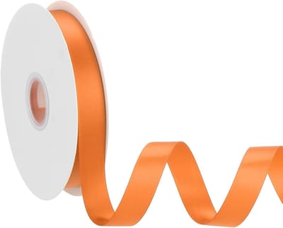 15mm 33yard(30m) Satijnlint Grosgrain Dun Effen Zijde voor Bruidsboeket, Valentijnsdag Cadeauverpakking en Taartdozen - Oranje