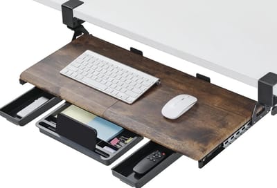 Uittrekbaar Toetsenbordlade Onder Bureau - 680x300mm - Met C-Klem voor Ergonomisch Typen