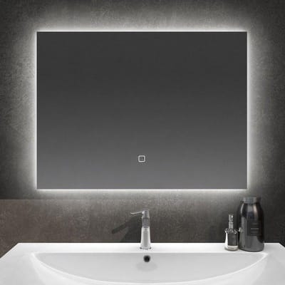 Diamond Line Kiki - Badkamerspiegel met LED Verlichting en Verwarming - 80x60 - Rechthoek - Touch Lichtschakelaar - Dimbaar
